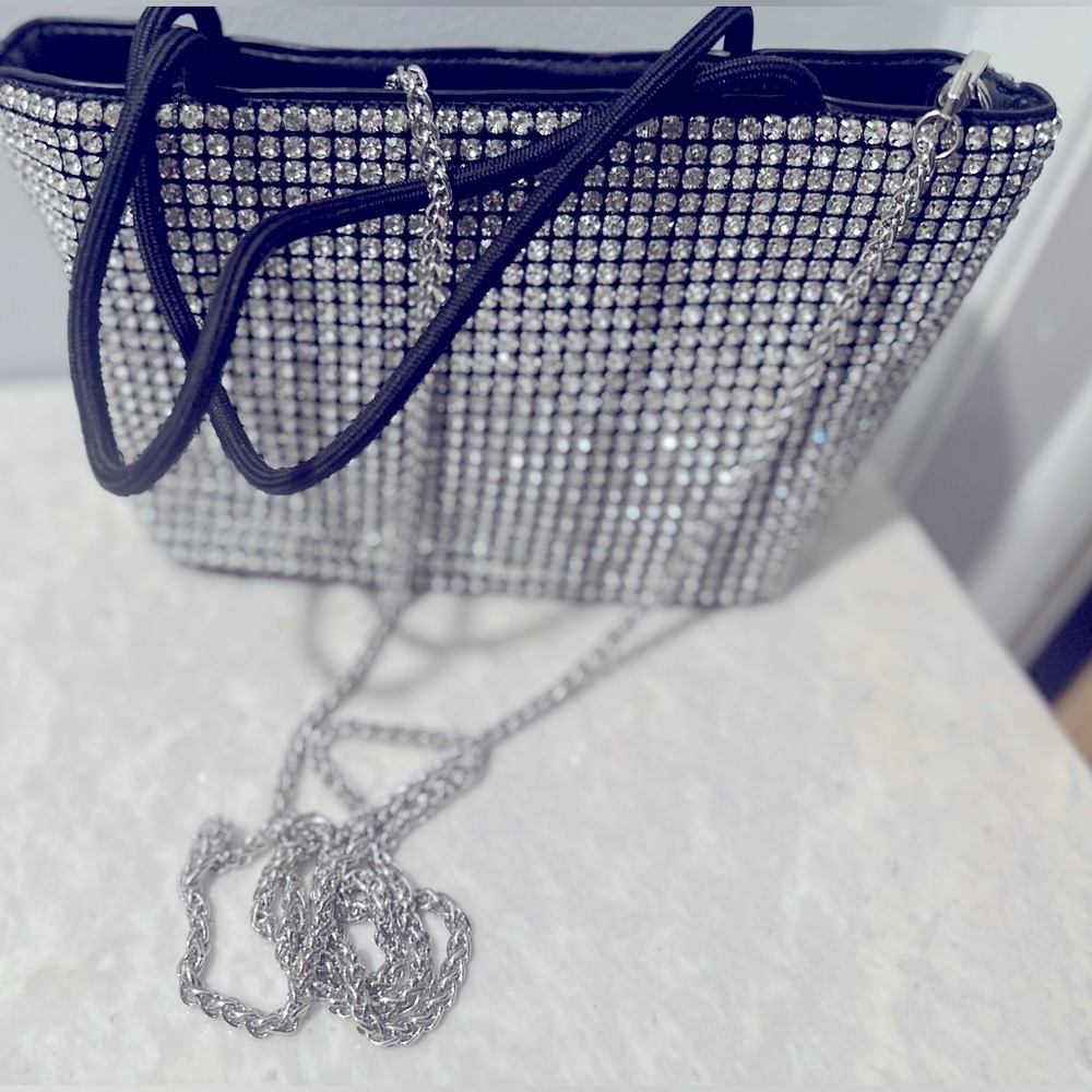 Black Rhinestone purse